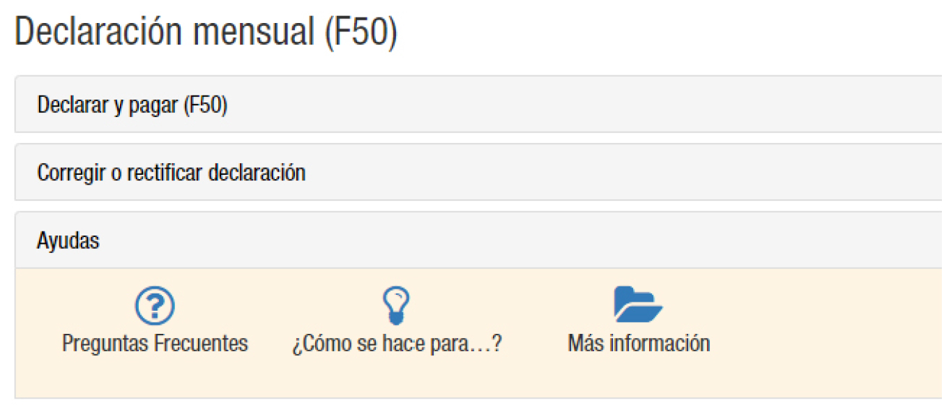 Declaración Mensual F50