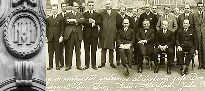 Antigua fotografía de los orígenes del Servicio de Impuestos Internos.